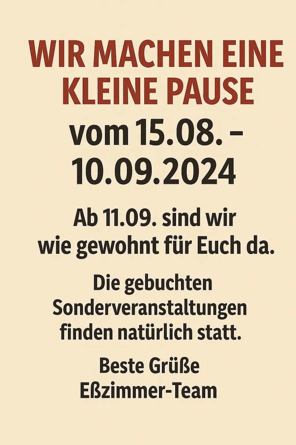 Frühstück ab 04.05.